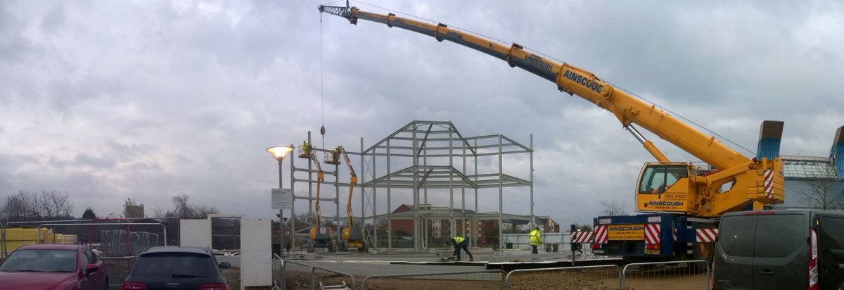 CoreArchitects's tweet photo. Large crane and steelwork moving forward on site at #TECBuild
@RobertWoodhead @UoN @WoodheadGroup https://t.co/GmBa1eC36D