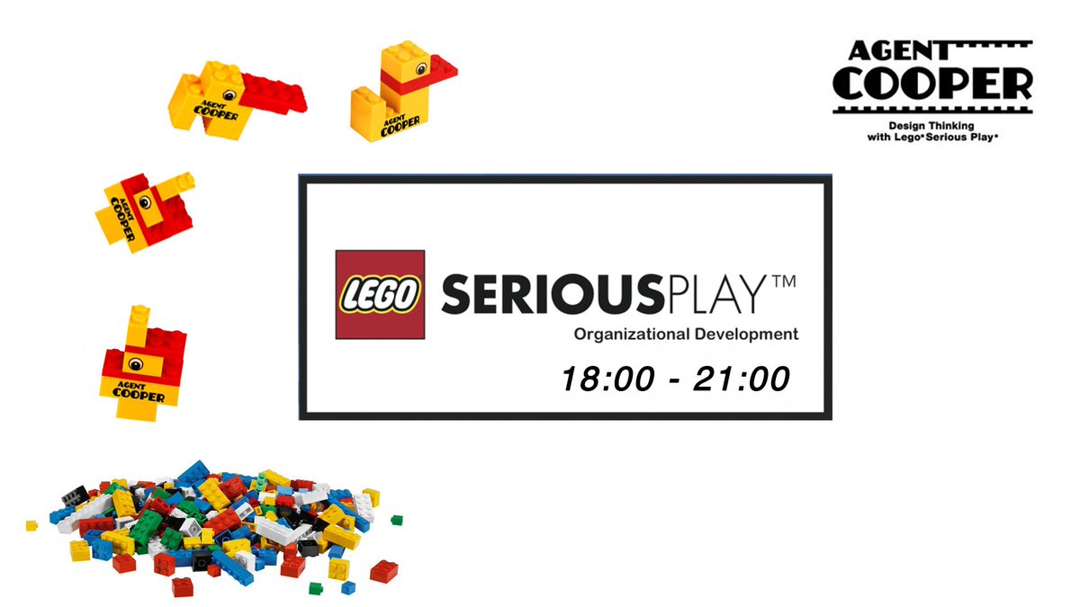 En una horita recibimos a <a href="/agentcooperlsp/">Agent Cooper</a> con su #LegoSeriousPlay, un taller de #DesignThinking muy muy guay :D