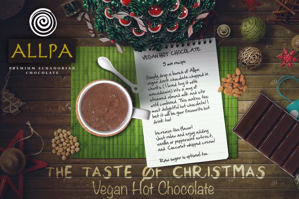 Allpasweets's tweet photo. Vegan Hot Chocolate🍫 🎄 #organic #vegan #100%cacao https://t.co/Cy9l4yLXmV