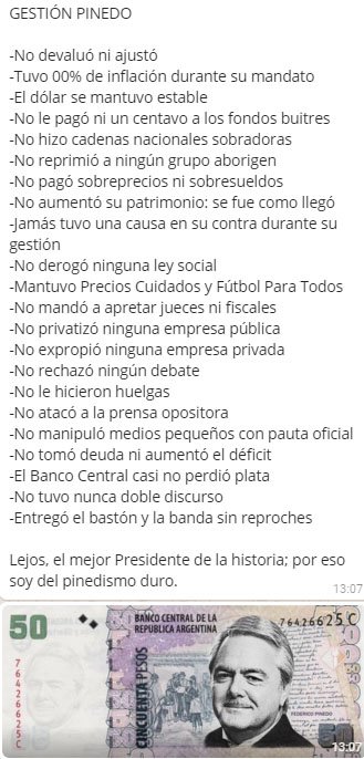 arielwolman's tweet photo. Datos irrefutables... Gracias Pinedo https://t.co/tFZ501x1MA