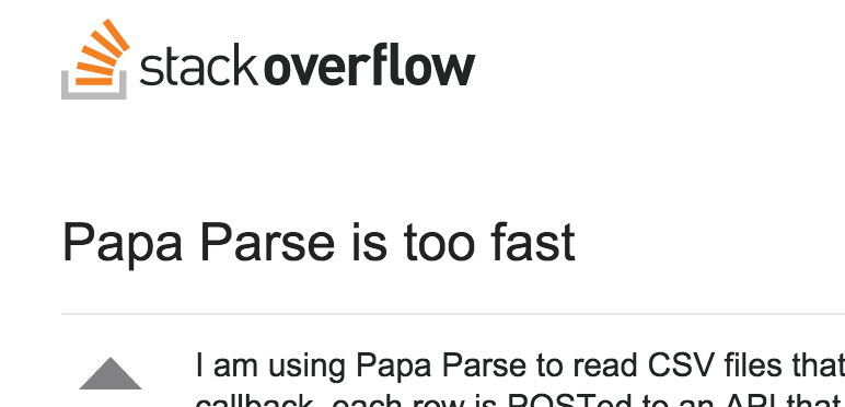 Papa Parse tweet media