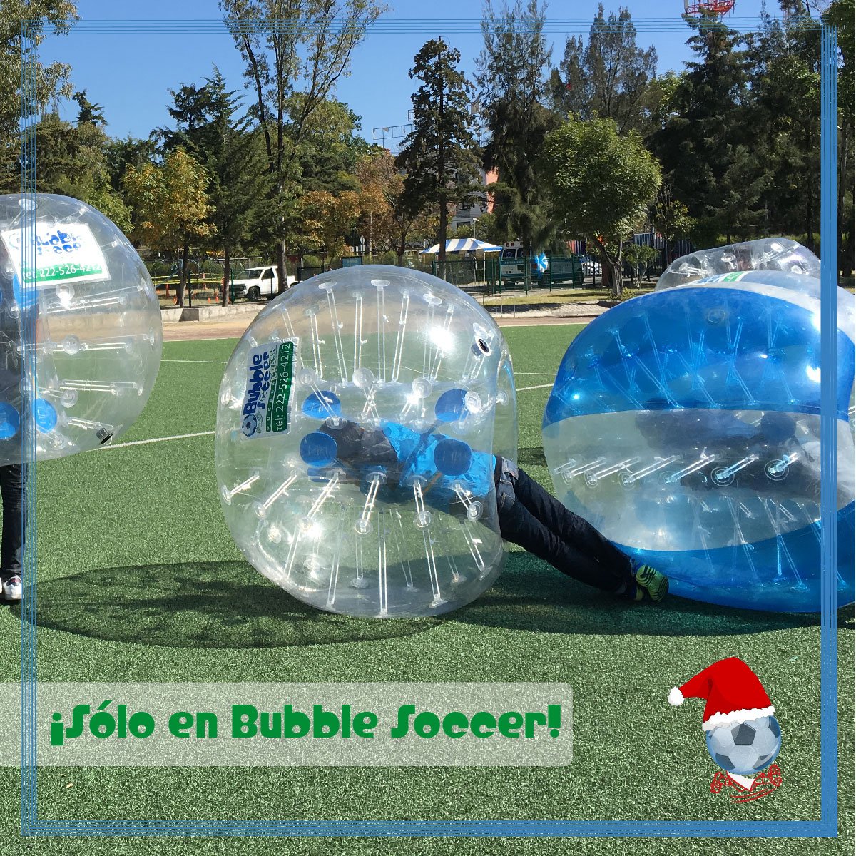 BubbleSoccerMEX's tweet photo. Jajajaja... y es que ¿de qué otra manera podrías verte en esta situación? #BubbleSoccer #HazCrash @MexicoSalud https://t.co/AH3QGv74pO