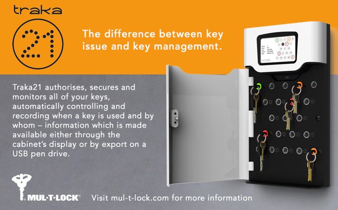 ClkKey's tweet image. Mul-T-Lock's traka 21. Monitor and control the use of keys.