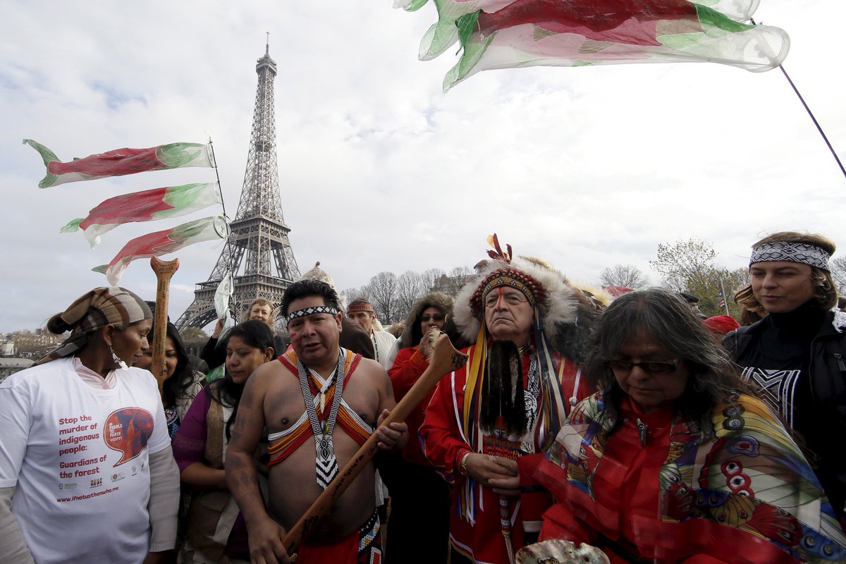 OpenCanada's tweet photo. .@lorin12 visits the COP21 Indigenous People's Pavilion&amp;finds a front more united than ever:https://t.co/8TNdAgjFfi https://t.co/2gSY2hcj27