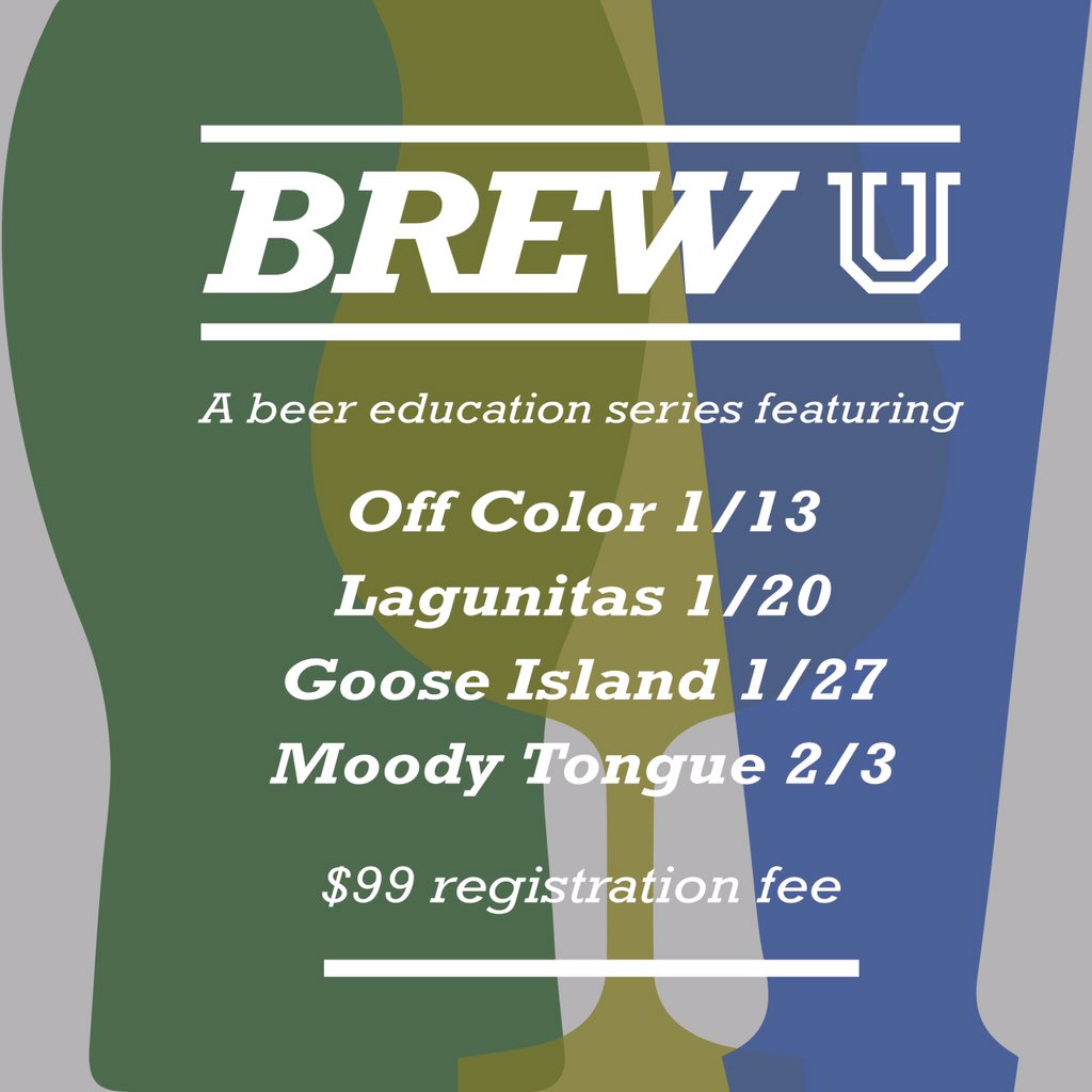 DuseksChicago's tweet photo. BREW U is back! Come and learn all there is to know about brewing from the masters! #Duseks #craftbeer #pilsen https://t.co/l9d3vevqru