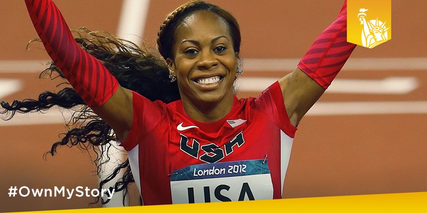 LibertyMutual's tweet photo. Catch Olympic gold medalist, @SanyaRichiRoss today (12p-5p) at our #MassWomen booth. #OwnMyStory https://t.co/xIN3LtFu3S