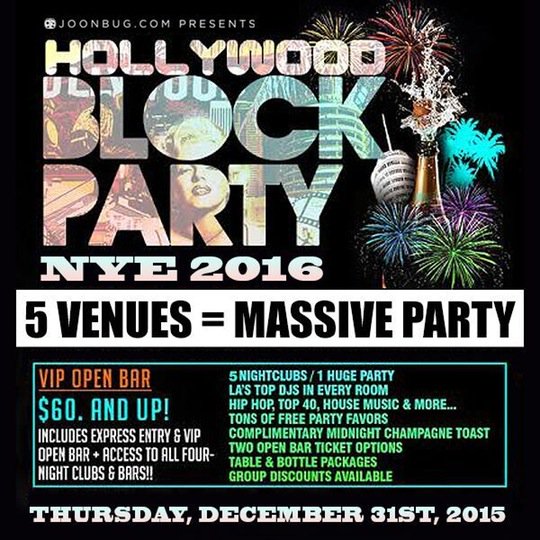 YourNewYearsEve's tweet photo. Los Angeles biggest NYE event: the Hollywood NYE Block Party, w/access to 5 premier venues https://t.co/iA2fqjWuRN https://t.co/65ldEQ7N6l