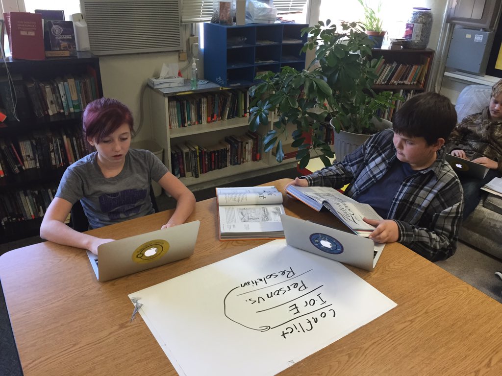 BoeStandard's tweet photo. Working on our Conflict Project @FredoniaMS. https://t.co/a6GpRAlMAS