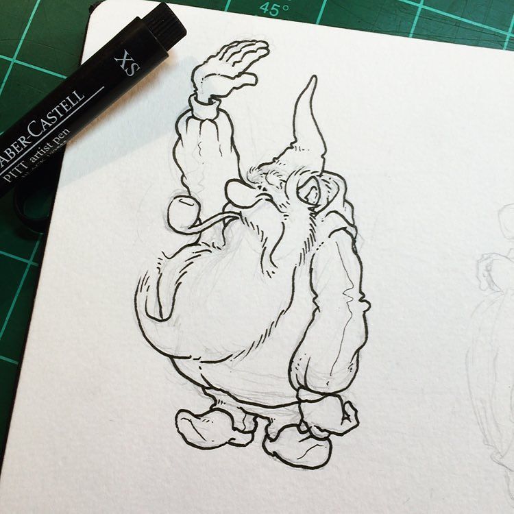Gnome doodle just because #gnome #doodle #sketch #draw #woodenshoes ift.tt/1jQCNOk