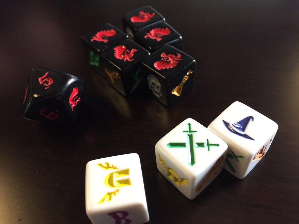 BoardgameCorner's tweet image. Lunch time #DungeonRoll was a big hit!!! @cbdarden @TastyMinstrel #DiceChuckingGoodness