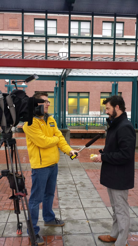 kpwashington's tweet image. Just a normal day for Dr. @wellesleyc   Doing a #germbusting interview w/ @KING5Seattle #whatnottogive