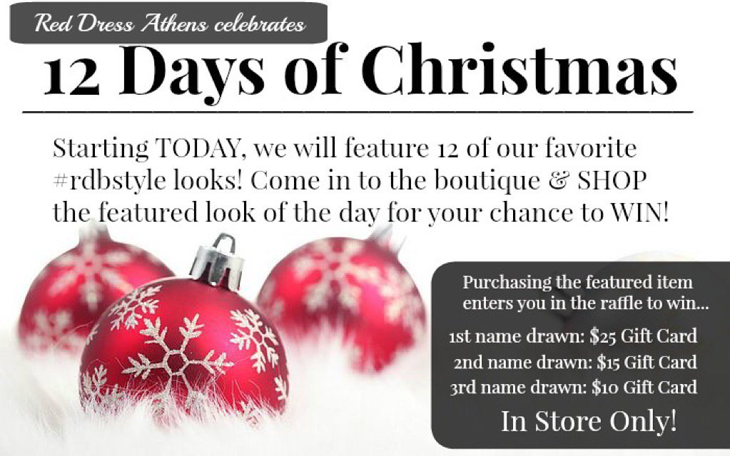 RedDressAthens's tweet photo. Check our Instagram! 12 Days of Christmas is on ☃🎅🏽✨ #rdbstyle #shewearsreddress https://t.co/fcPo6yGptn