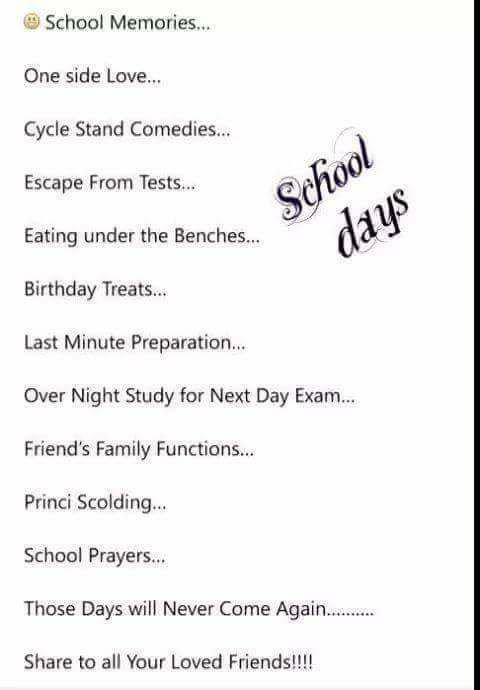 Missing My School Days And Friends