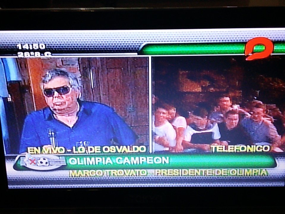 danielitoflecha's tweet photo. En directo con ODD saludando al pte campeón @MarcoTrovatoV por @Paravision5 @PlateaOFICIAL https://t.co/k6fwaG0Mso