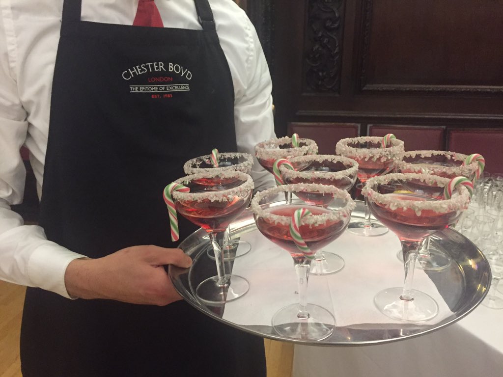 ITAVenues's tweet photo. Delicious candy cane cocktails made for tonights #Christmasparty @StationersHall1 sooooo yummy! https://t.co/bZ9dWyeGVb