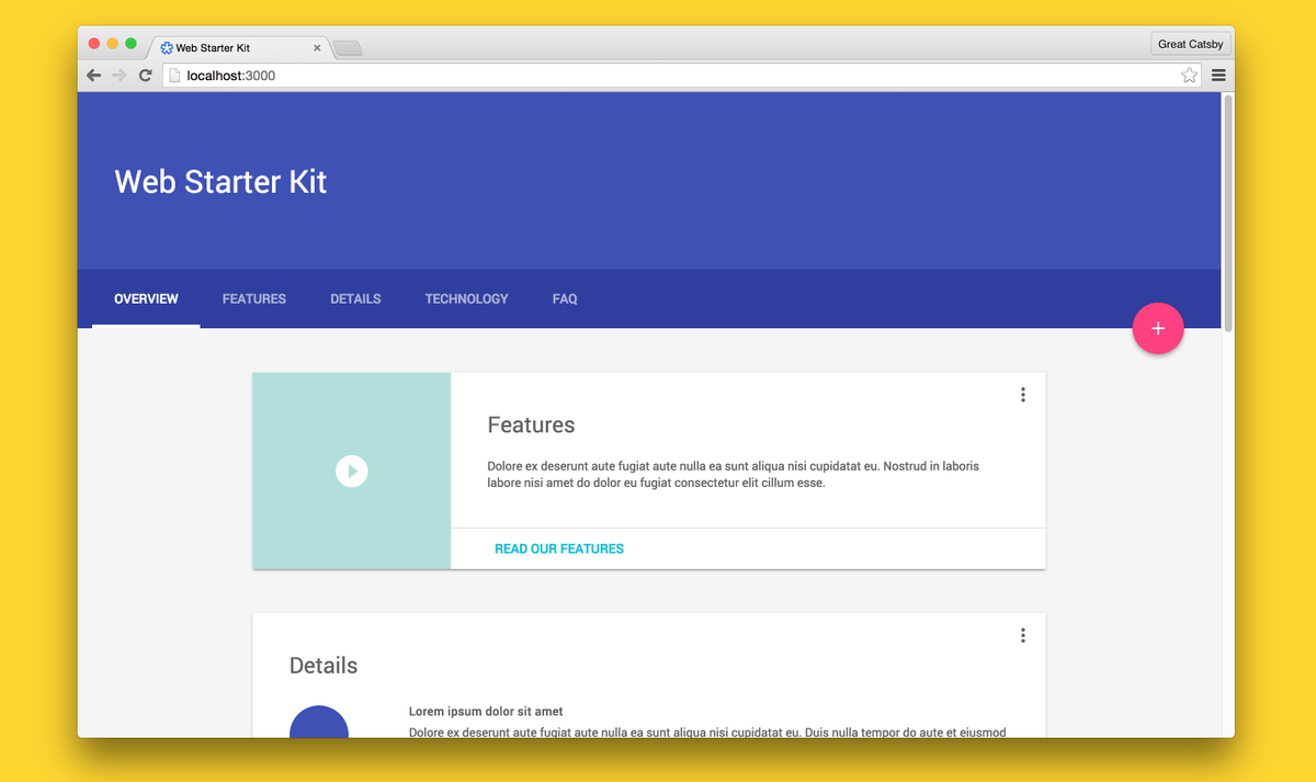 ChromiumDev's tweet photo. Web Starter Kit 0.6.0 is out! Material Design, Service Worker, @geteslint, @babeljs &amp; more https://t.co/Pf2NLzMUic https://t.co/THUQoqXRDA