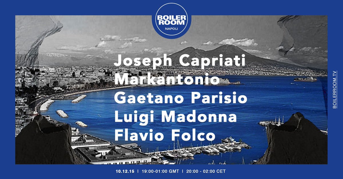 Watch the live stream from <a href="/boilerroomtv/">BOILER ROOM</a> in Naples. Starting at 8pm CET.
Here> buff.ly/1Y4YjfW