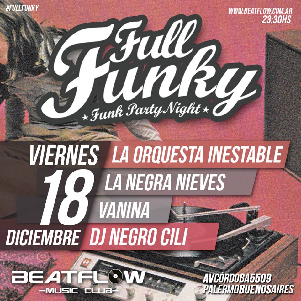 PepProducciones's tweet photo. No te pierdas este maridaje exploviso! @orquestainestab & #QueensofHeart especial #funk en @beatflowbsas! #Fullfunky https://t.co/0ounWd09tc