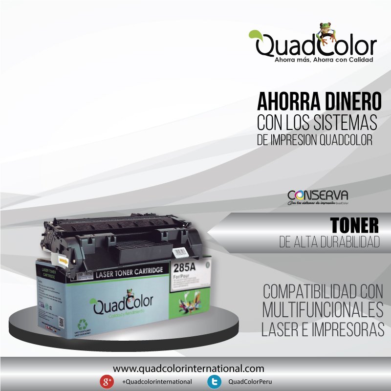 QuadColorQC's tweet photo. #Quadcolor
Toner de Alta durabilidad
Compatible con LÁSER - IMPRESORAS - MULTIFUNCIONALES
#ahorramas https://t.co/4QrAgC9E5p