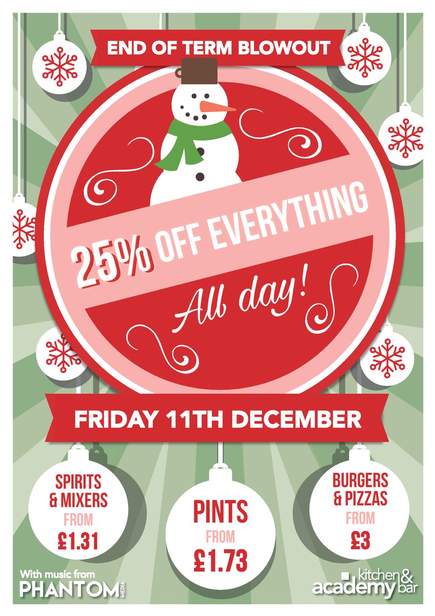 End of term blowout in the Academy tomorrow with 25% off everything, all day! #GottaBeDone
