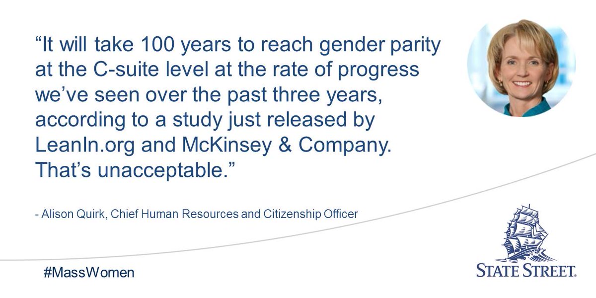 StateStreet's tweet photo. $STT's A. Quirk challenges those at #MassWomen to speed up the current rate of change in the workplace. @MassWomen https://t.co/xJkkv2edac