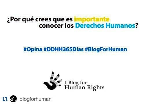 BlogForHuman's tweet photo. ¿Por qué crees es importante conocer los #DerechosHumanos? #Opina #OurRightsOurFreedomsAlways #DiaDerechosHumanos https://t.co/rGN3xB52Cr