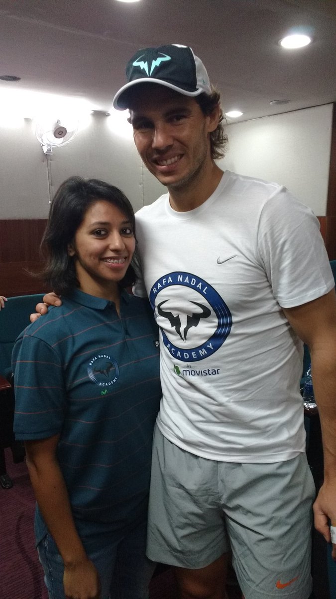 ParikhAditi's tweet photo. When dreams come true... @RafaelNadal  Thank you for an incredible day https://t.co/NhqEbyhGUU