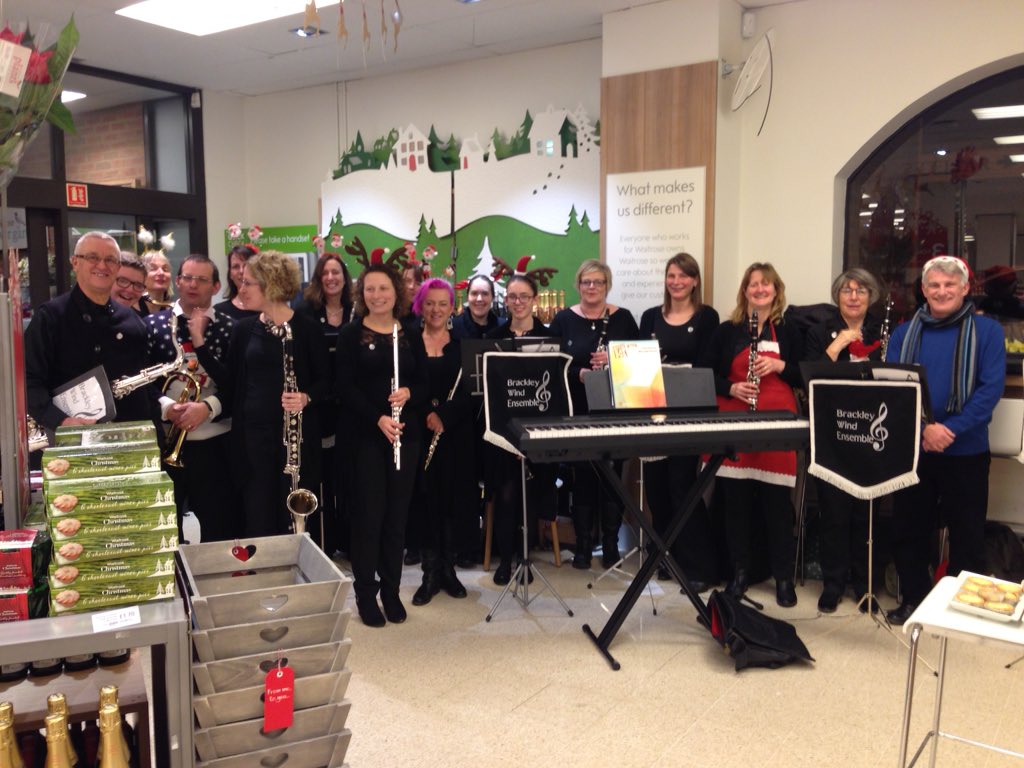 Excellent evening last night playing a few carols. Thank you <a href="/waitrose/">Waitrose & Partners</a> Brackley for having us. - TM