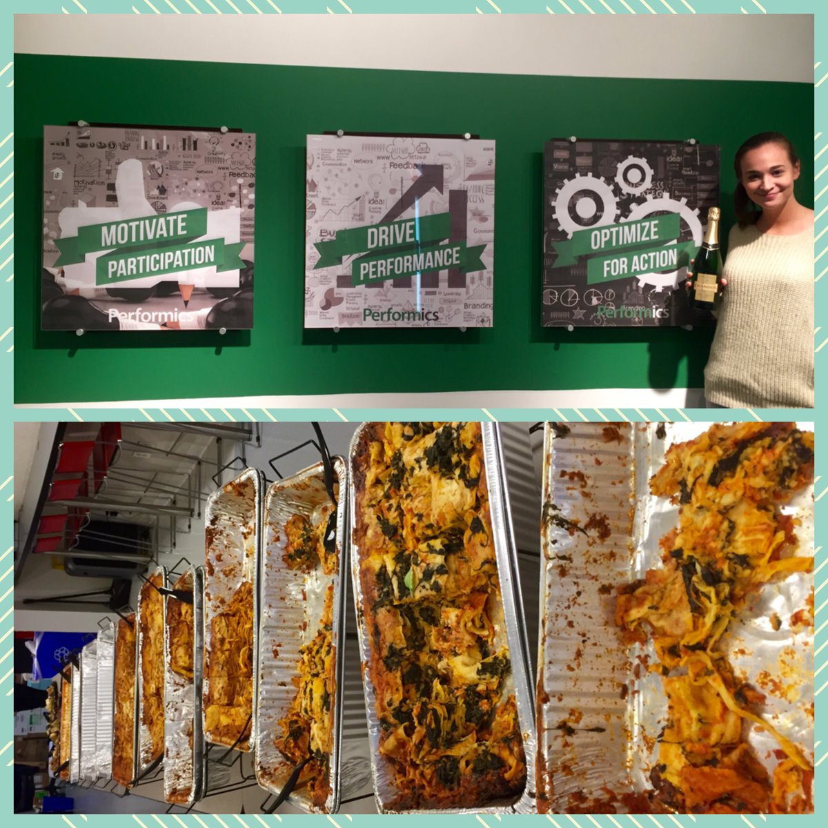 J9sWebOfWeb's tweet image. Champaign wishes and lasagna dreams at @performics today! #pfxappreciation performics.com/careers/