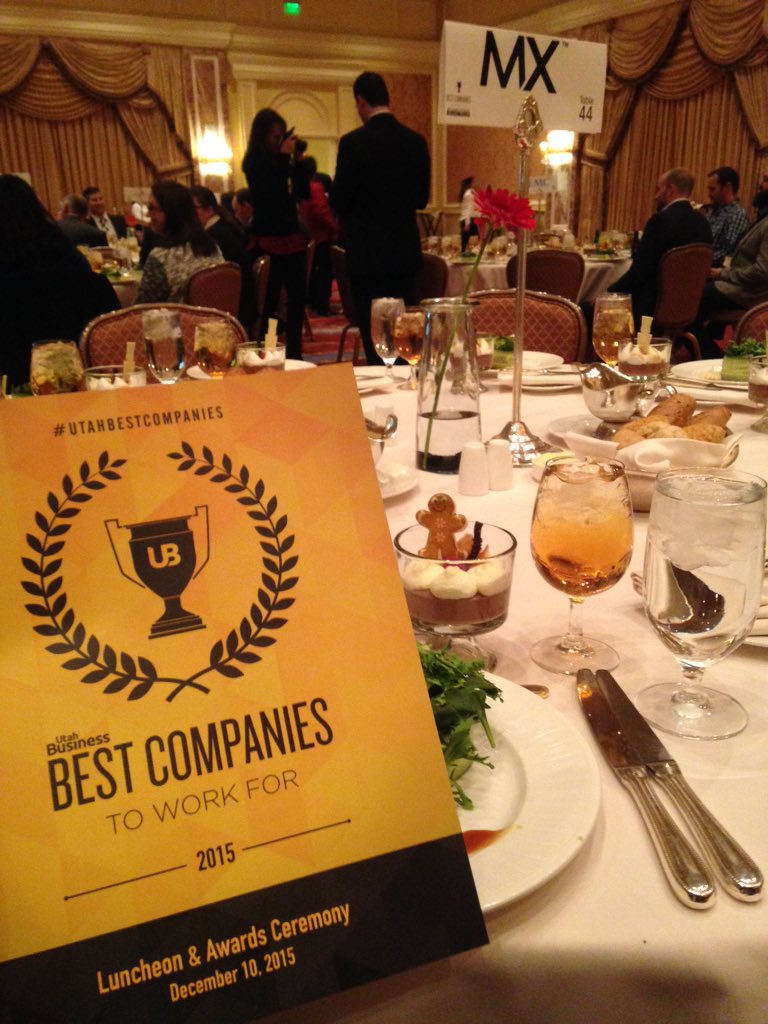 LifeatMX's tweet photo. We're excited to be with many other great companies here at @UtahBusiness Best Companies to Work For! #mxrocks https://t.co/WXHgfxhM3t