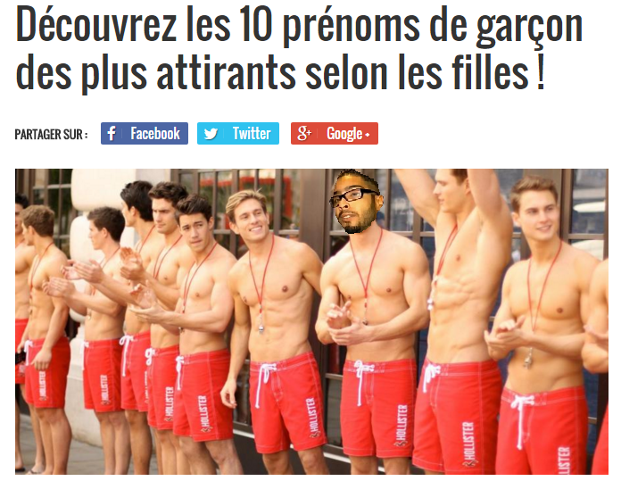 Ah wai j'suis quand même classé 5ième