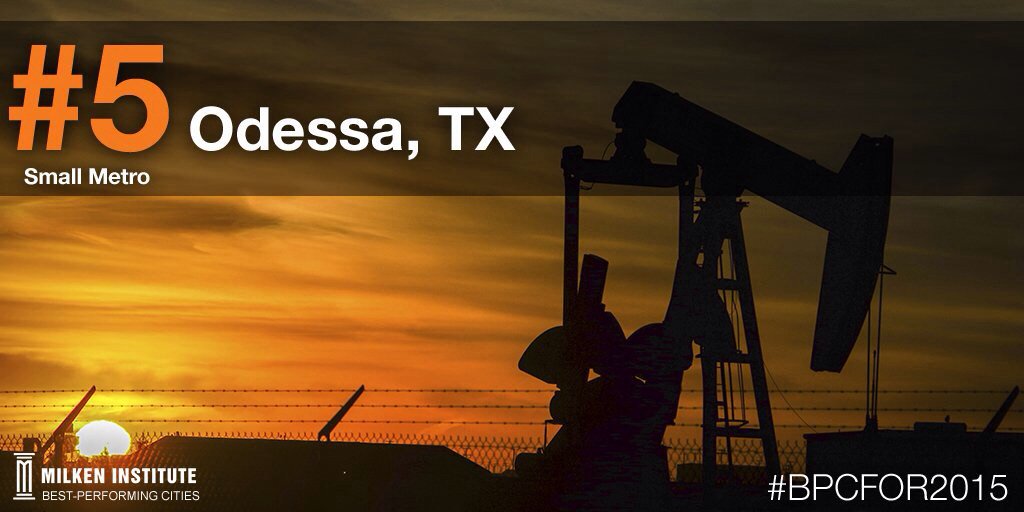 CurtisSChin's tweet photo. Good afternoon #Texas! Congrats #Odessa! Best-Performing Cities https://t.co/pwW6aVK9Hm #bpcfor2015 @CityofOdessa https://t.co/RsmfShkr6s