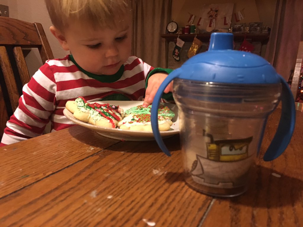 MeganExpecting's tweet photo. Milk and cookies! We'll leave Santa milk in our @TervisTumbler, too. #tervisAdventures @Influenster https://t.co/0JymC9unST