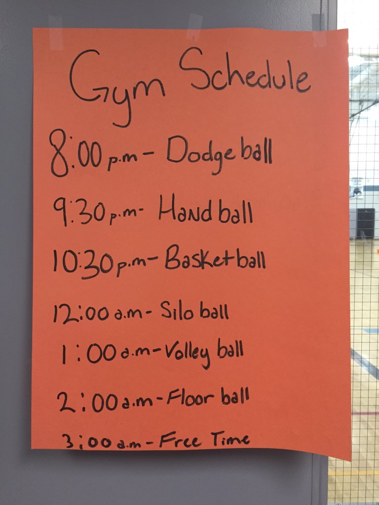 Schedules for PJ Rama just incase!