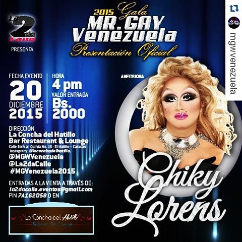 ConchaHatillo's tweet photo. Evento especial #20dic 4pm GALA MISTER GAY VENEZUELA @ChikyTopShow reserva ya @La2daCalle @MGWVenezuela @Orbitagay https://t.co/alhvmFFiX3