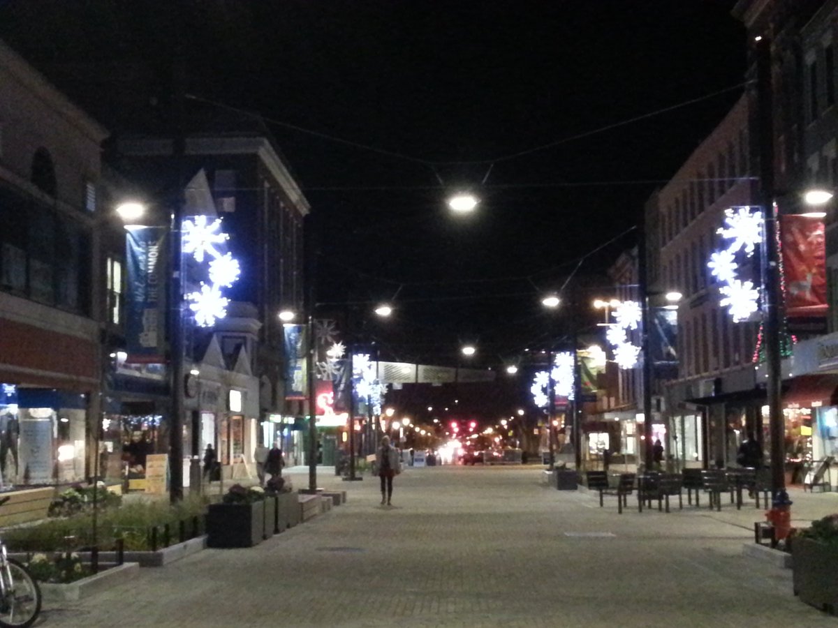 IthacaCommons's tweet image. State Street holiday lights.  #twithaca
