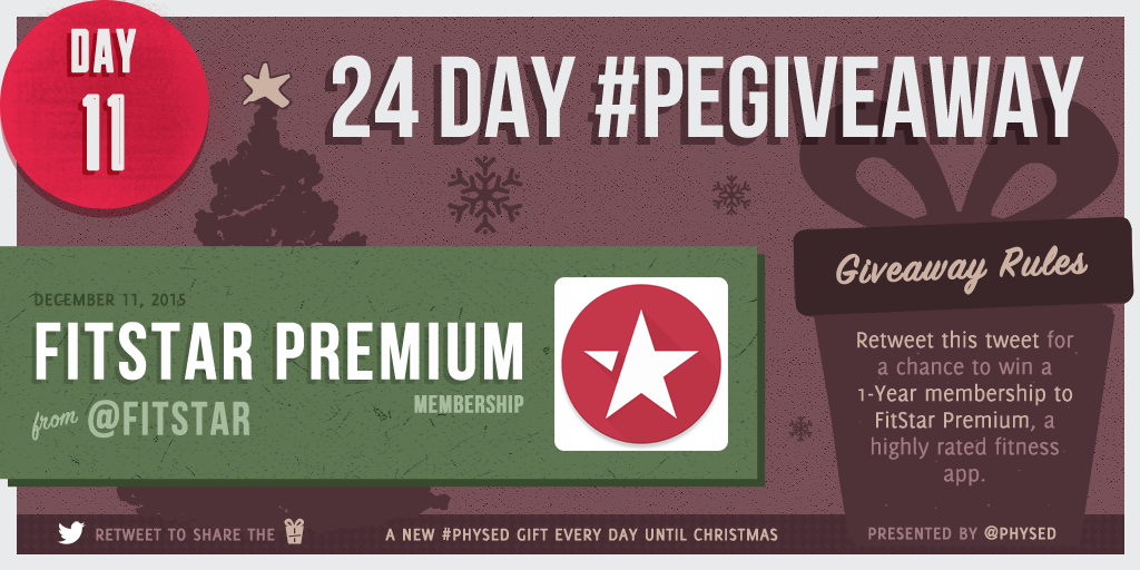 physed's tweet image. 🎁 Day 11 - Like &amp;amp; Retweet for another chance to WIN a 1-Year Membership to @FitStar Premium #PEgiveaway #physed