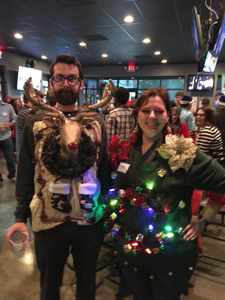 OVERTIMEBARAL's tweet photo. Tacky Sweater Company Christmas Party! The most fun company party at Overtime #tackysweater #Haveyourpartyhere https://t.co/RKbl0ooLuk
