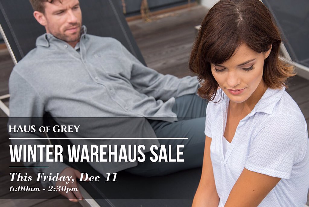 #WarehausSale tomorrow || 6am-2:30pm || Huge savings and unreleased gear || hausofgrey.com for details
