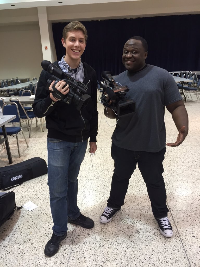 markkleintv's tweet image. When we're not reporting, @ShermanDesselle and I are faking it in movies. Look for a @KALBtv5 cameo in #ClassRank