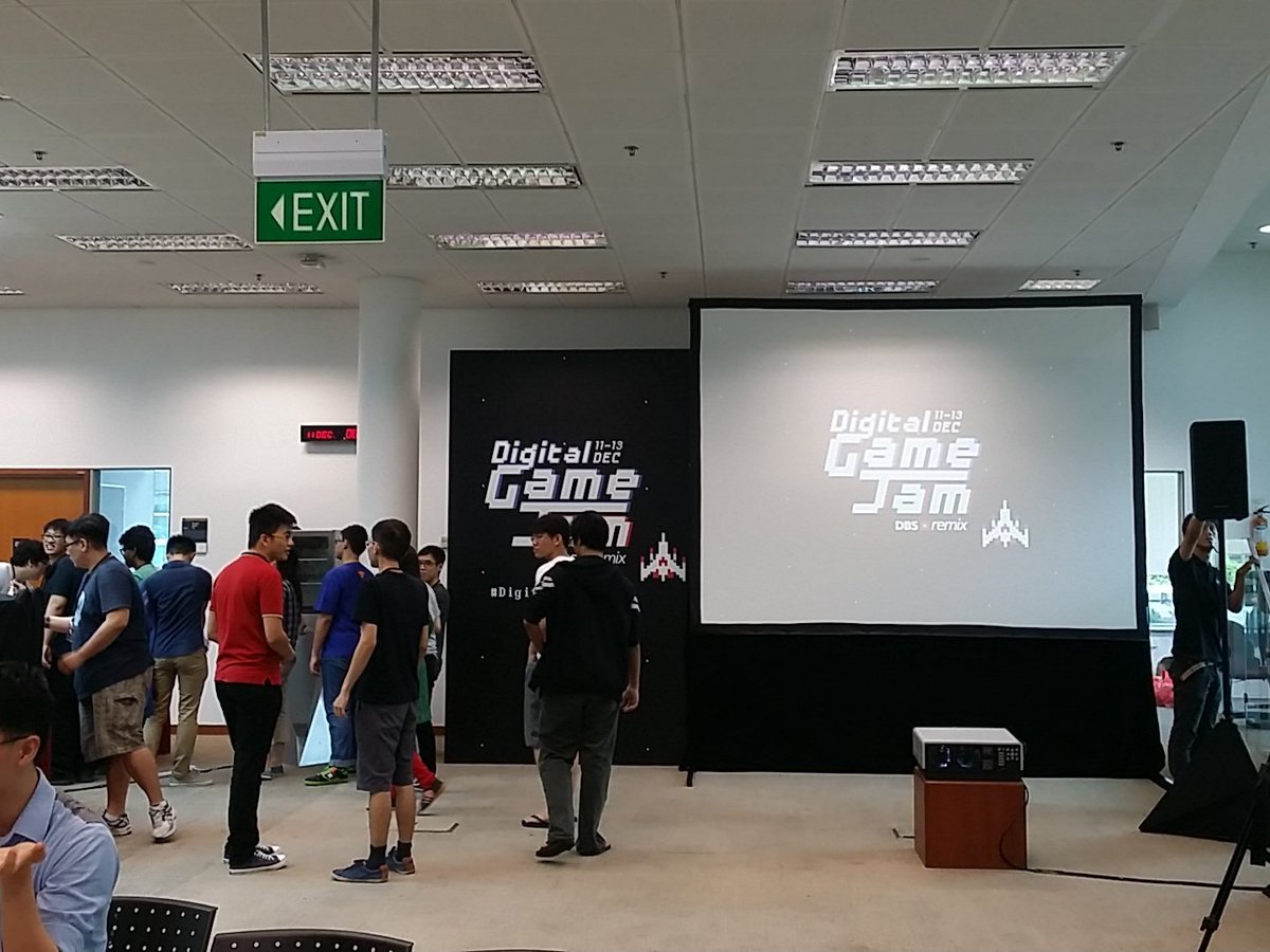 sutdgamelab's tweet photo. Starting #DigitalGameJam 2015! 36 hours of jamming by students all over SG! Co-organised with #DBS and #DBSRemix! https://t.co/zt3JSP19lP