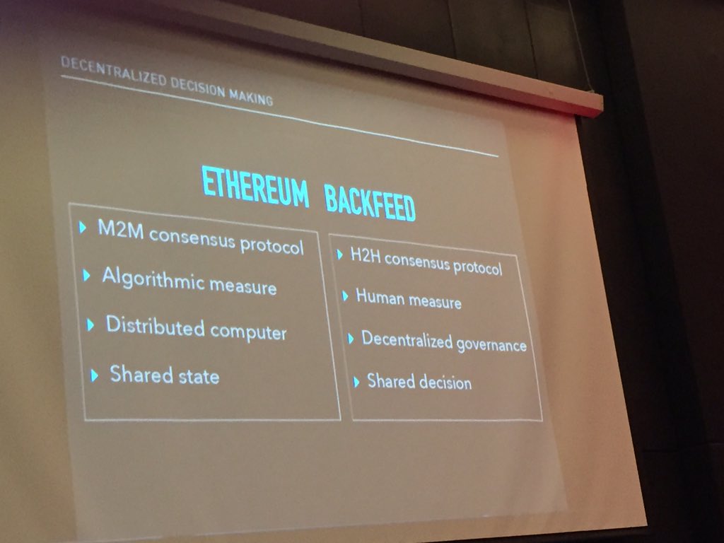UTSInnovation's tweet photo. Amazing preso Primavera De Fillipi on alternate models for concensus layer on peer to peer systems #BlockchainSYD https://t.co/eAJgTxrxE7