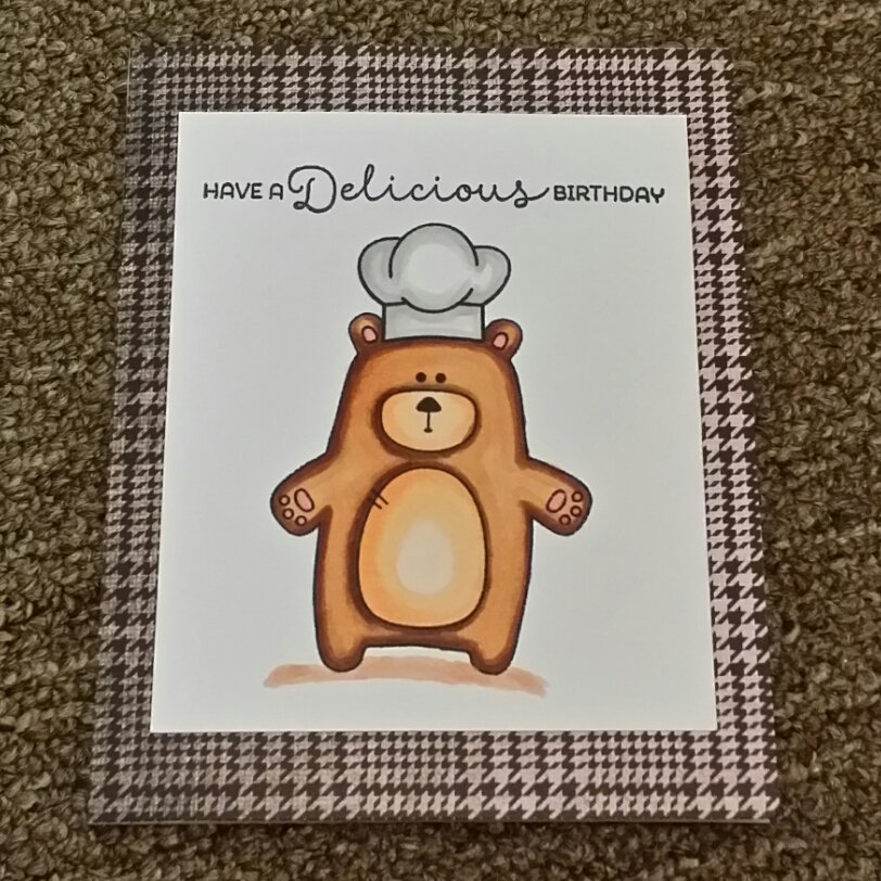 WrittenCards's tweet photo. Can Bearly stand this cute card. #GreetingCard #birthday #simonsaysstamp https://t.co/W5SczFaB0o