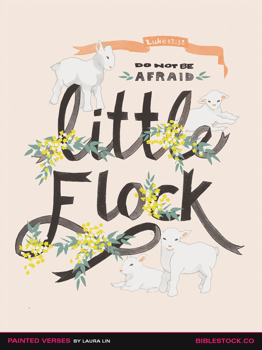 BiblestockCo's tweet photo. "Little Flock," 1 of 52 pieces in our @PaintedVerses collection by Laura Lin. Purchase at https://t.co/yekvp1iNAR https://t.co/2vALT2wMfl