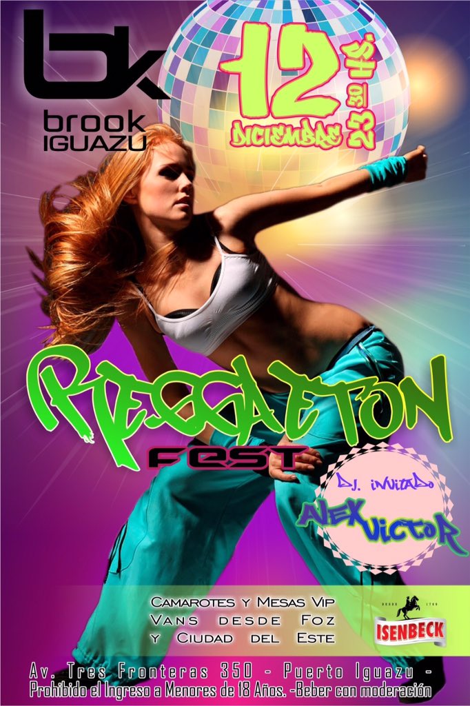 BrookIguazu's tweet photo. SÁBADO 12.12.2015 -REGGAETON FEST..... https://t.co/HCZjwfGLV5