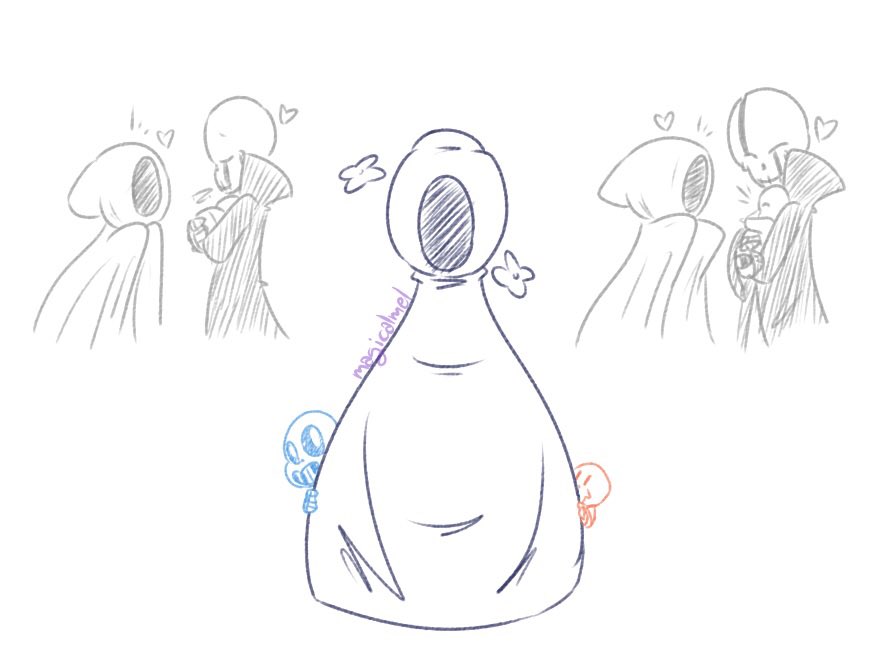 {this is cute, art by magicalmel on Tumblr}