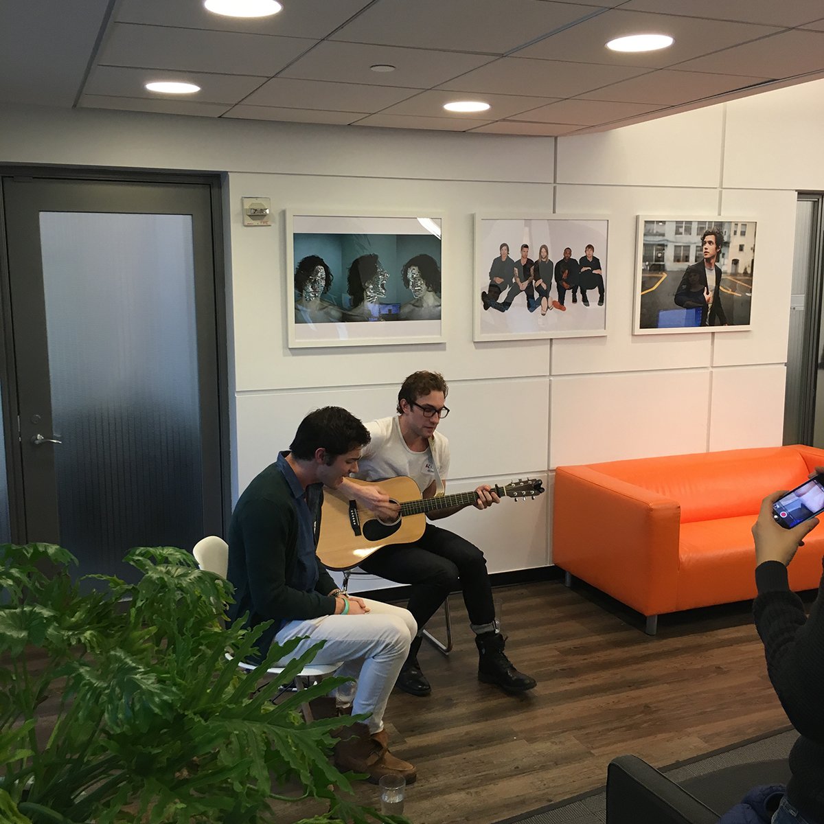 kobalt's tweet photo. Nashville's eclectic duo @CassioMonroe (Tripp Weir &amp; @jeff_garrison) dropped a 3-track set @ our NYC office today! https://t.co/tTONJFZr9z