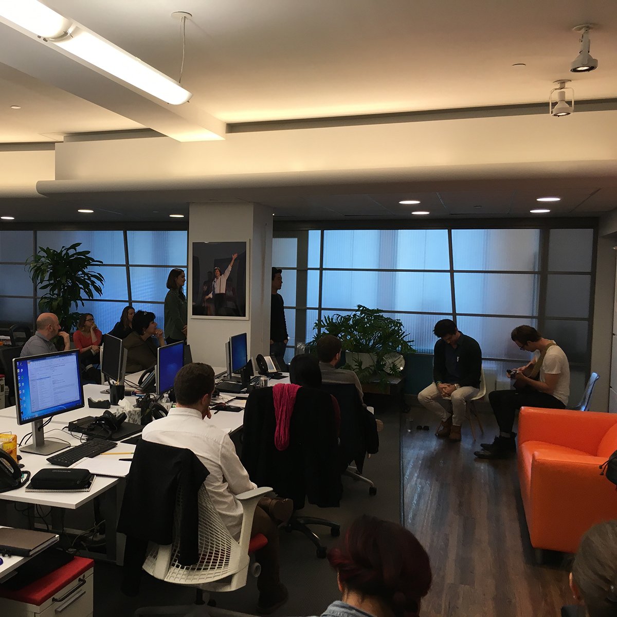 Nashville's eclectic duo <a href="/CassioMonroe/">Cassio Monroe</a> (Tripp Weir &amp; @jeff_garrison) dropped a 3-track set @ our NYC office today!