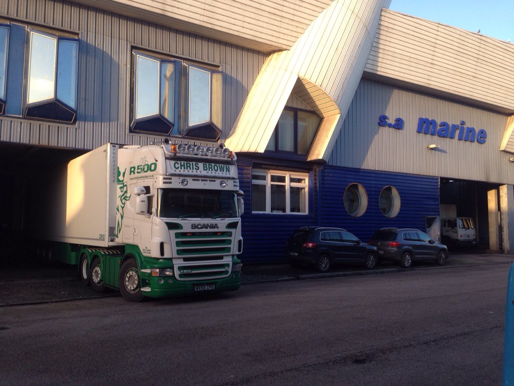 Craig tipping fish in France.