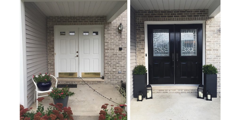 Benjamin_Moore's tweet photo. This home got some serious curb appeal w/ door painted in Mysterious AF-565: https://t.co/MiLjSqeUCG via @LauraIrion https://t.co/hCd3gl9Mgl
